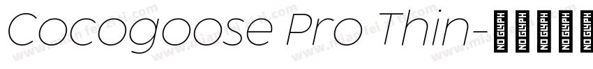 Cocogoose Pro Thin字体转换